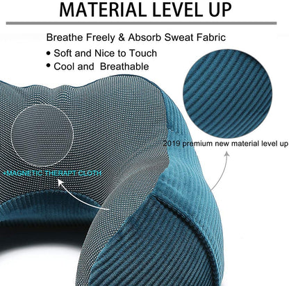 Ultimate 360-Degree Memory Foam Neck Pillow - Lightweight & Comfortable Travel Companion with Storage Bag for Airplane, Car, Train, and Home Use (Blue)
